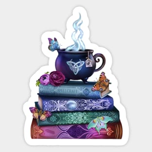 Witch's Brew Tea and Books Sticker